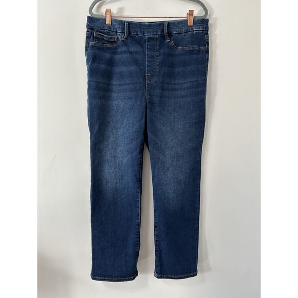 Good American Womens XL Jeans Pull On Dark Wash Stretch Denim Straight Leg - Picture 1 of 9
